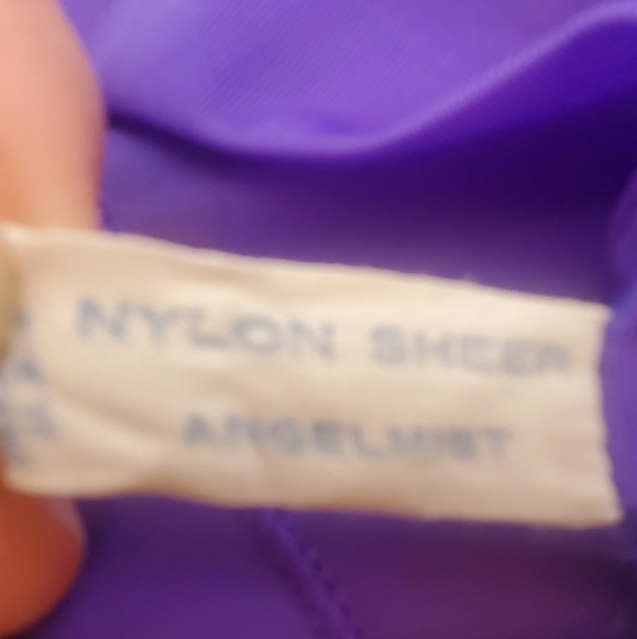 VINTAGE VAN ROALTE SLIP NIGHTGOWN PURPLE OMBRE Angelmist 50s sz34 - Picture 7 of 7